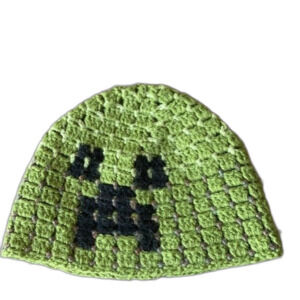 Minecraft creeper crochet hat